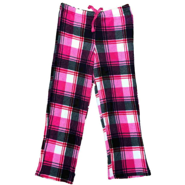 Details about   Totally Pink Black Plaid-Multi Print Cozy Plush Pant MSRP $54